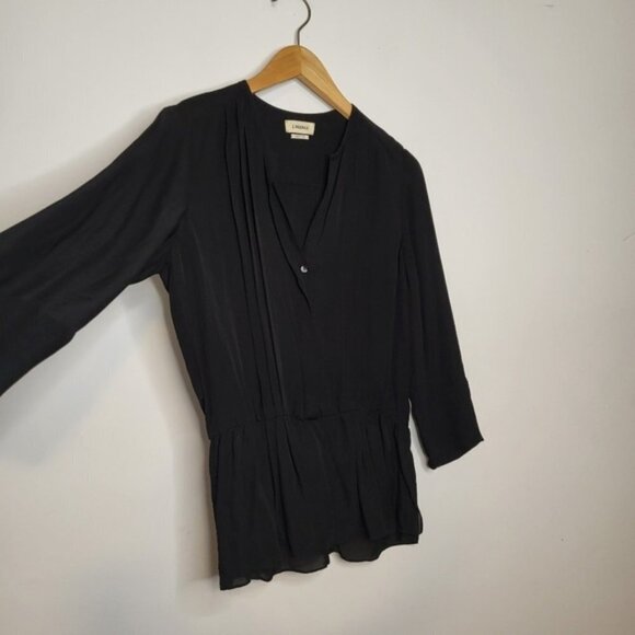 L'AGENCE Black 100% Silk Top Size Medium - Picture 3 of 9